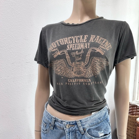LE LIS shirt gray with motorcycle inspired - Picture 7 of 12